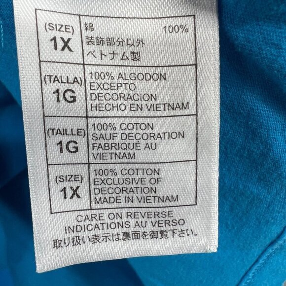 Mickey Mouse Womens Top 1X Blue Walt Disney World Patch Short Sleeve T Shirt - Picture 5 of 9